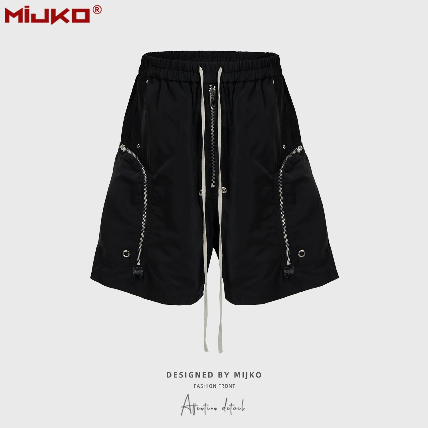 MIJKO Retro Drawstring Loose Shorts 8537