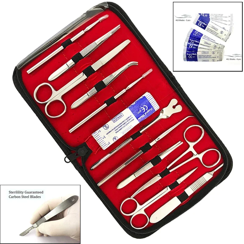 

22PCS Skin Suture Kit Medical Students Suture Practice Kit Surgical Training with Skin Pad Model Tool Set Educational