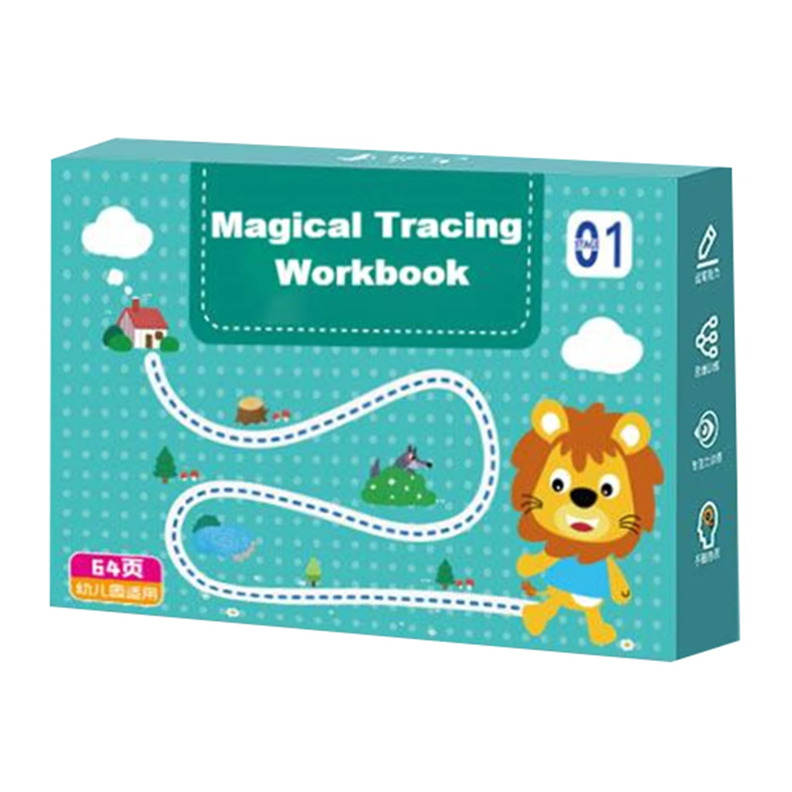 

Wipe-Clean Workbook Pen Control and Line Tracing For Preschoolers, Kindergartens