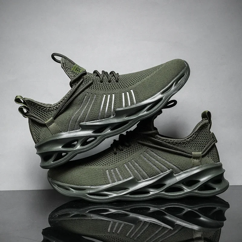 YRZL Sports Shoes Men Breathable Sneakers Comfortable Jogging Shoes for Men Non Slip Outdoor Walking Shoes Mesh Casual Sneakers