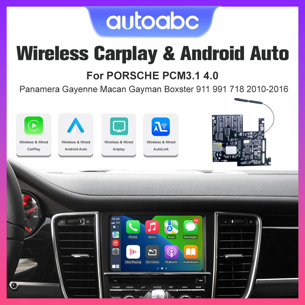 Carplay inalámbrico para PCM3.1 PCM 4.0 Porsche Panamera Cayenne Macan Cayman Boxster 911 991 718 Módulo Adaptador Android Auto