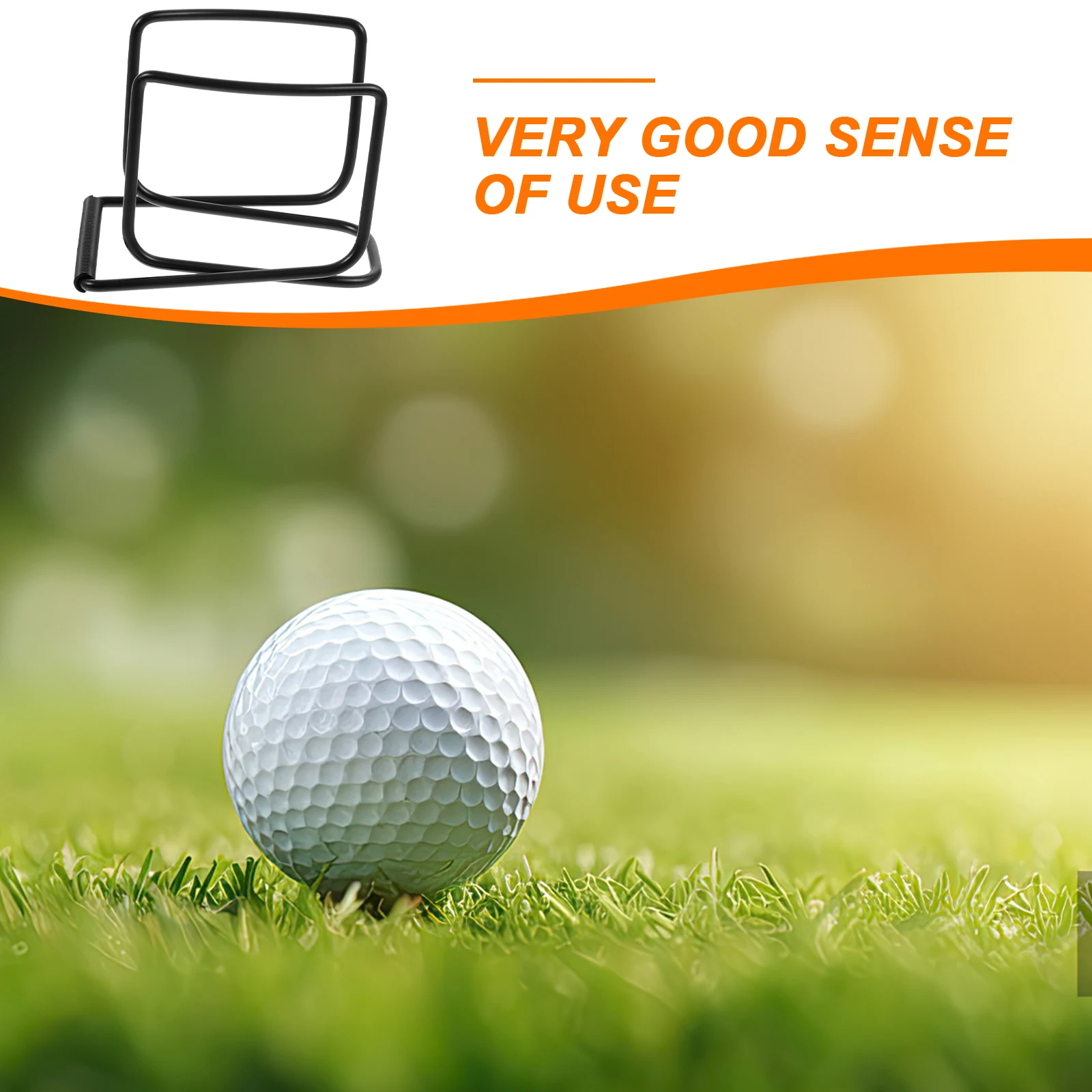 

2pcs Golf Ball Holder Clips Stainless Steel Portable Convenient Clamps for Park Golfing Accessories Black Color Lightweight