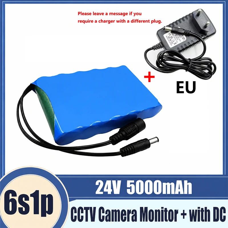 PURFIELD 24V 6S1P 18650 Battery Pack 5000mAh Rechargeable Liion Power Pack Integrated with Reliable BMS Protection Circuit Board