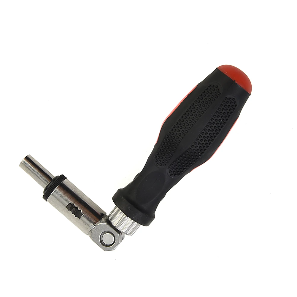 Practical Ratchet Screwdriver Hex Left Right Rotating TPR Handle Wear-resistant 1/4 Inch 180 Degree Drive Tackle Tool