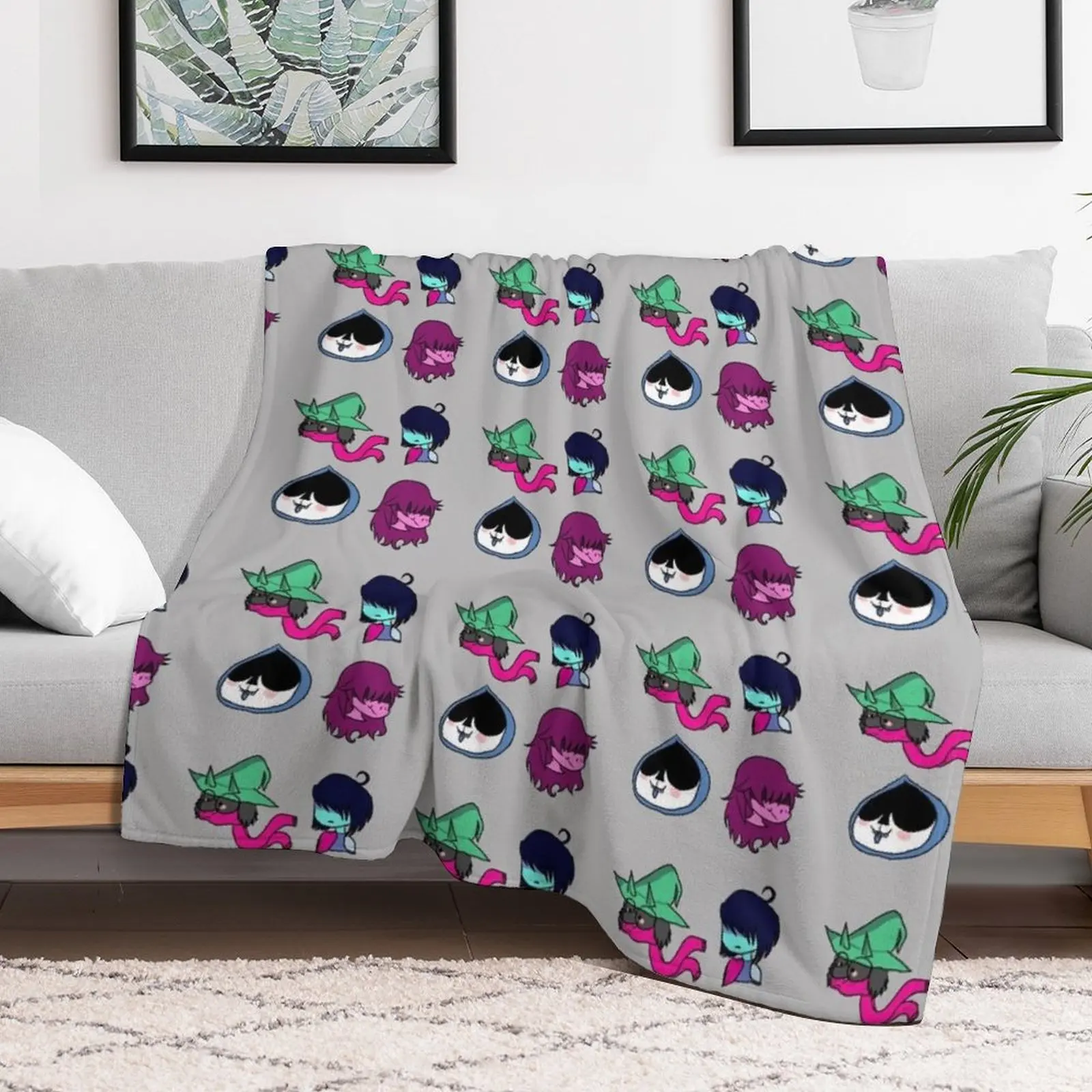 Deltarune Crew Throw Blanket Bed linens warm for winter Blankets