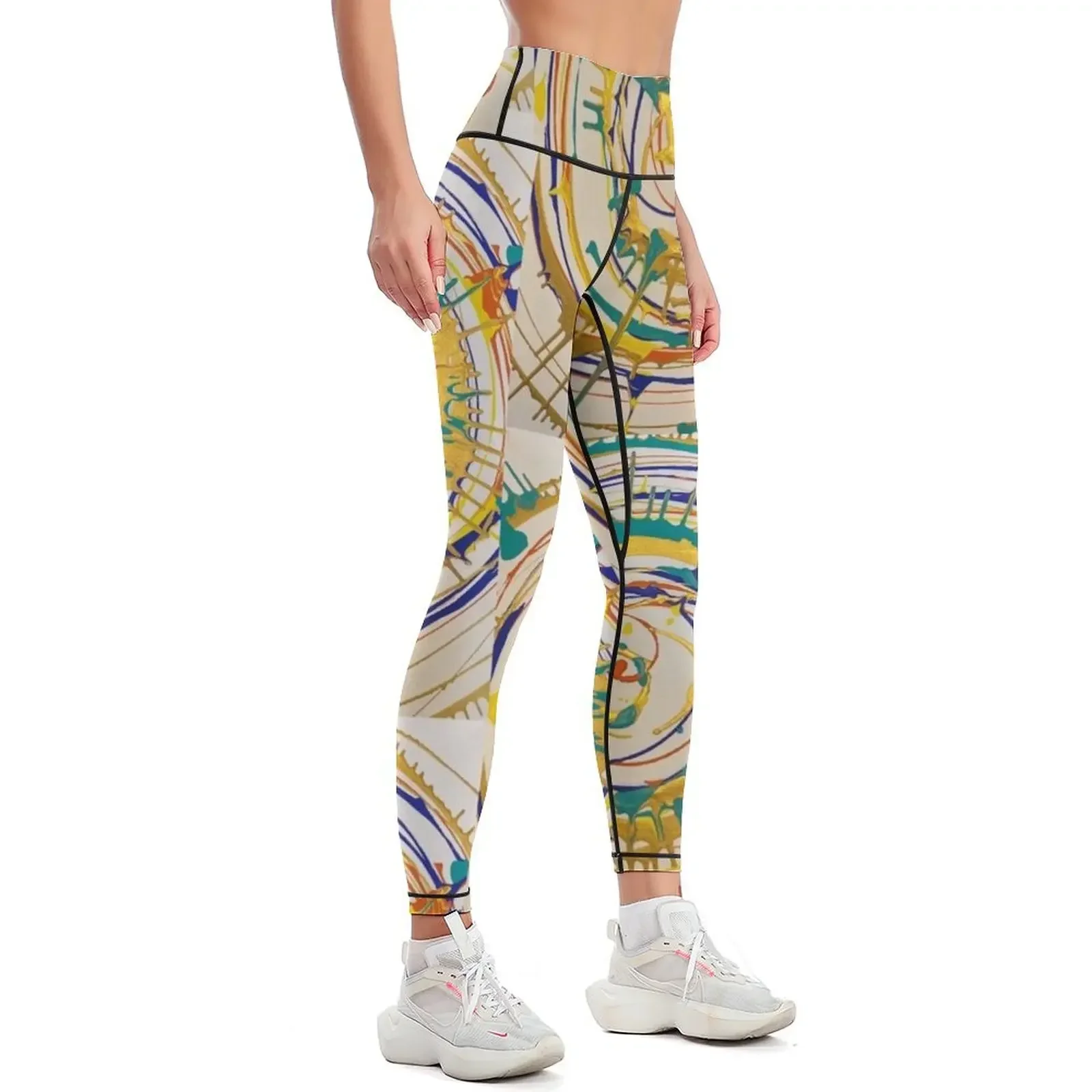 Spin Art 3 Leggings Fitness's gym clothes Jogger pants Women's gym Women sports Womens Leggings