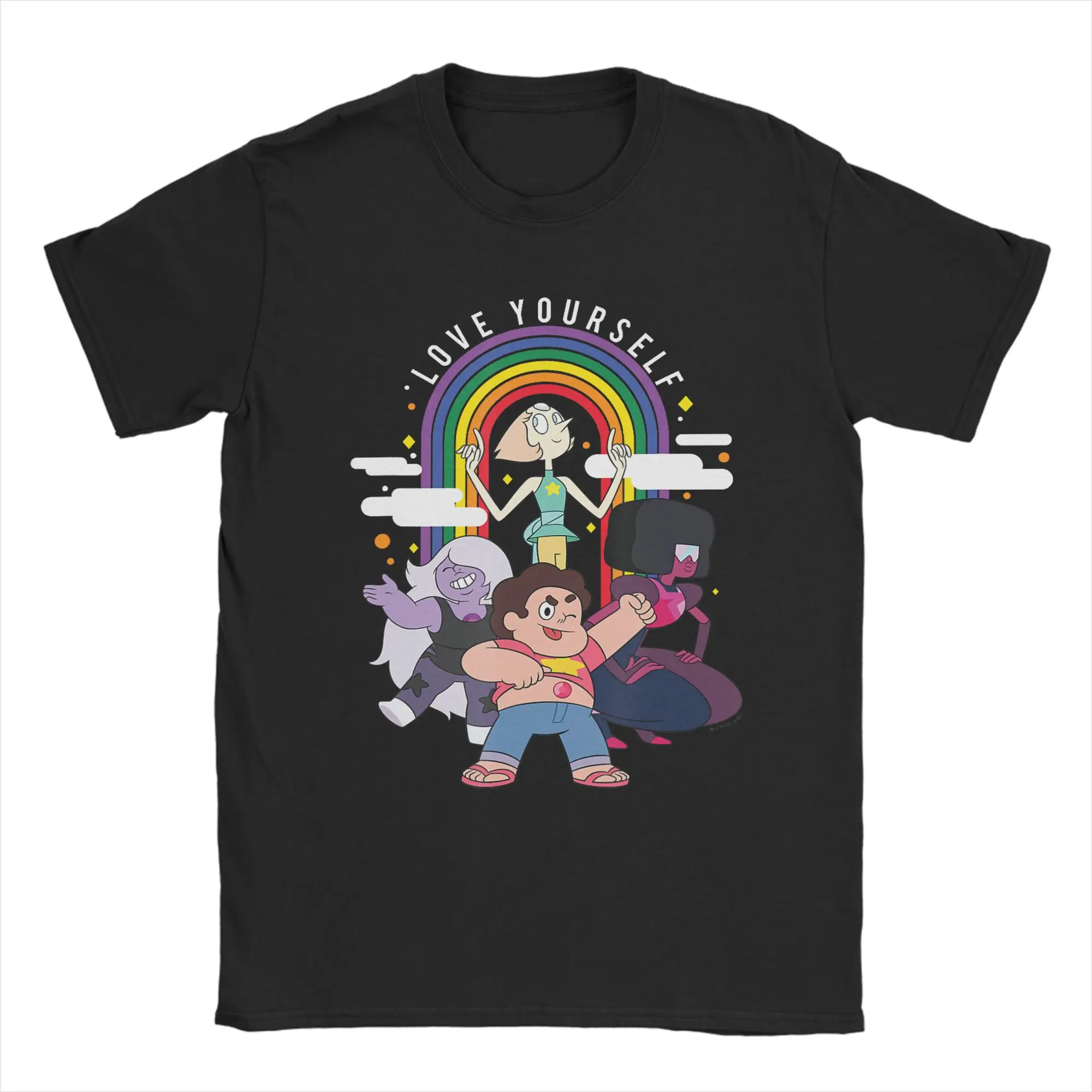Pride Peridot Amethyst Garnet T-Shirts Steven Universe Crazy 100% Cotton Tees Round Neck Short Sleeve T Shirt Plus Size Clothing
