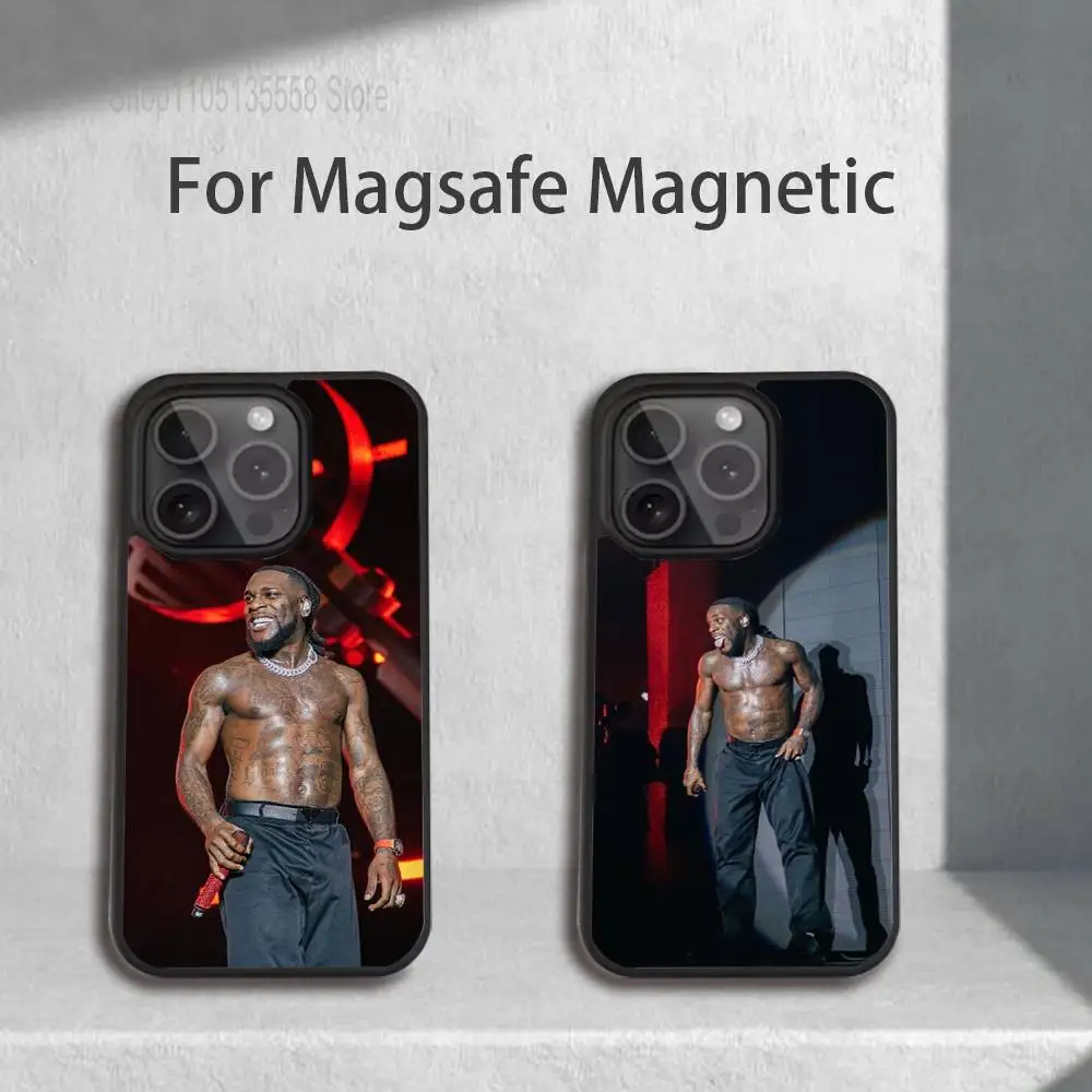 

Singer B-Burna BoyS Phone Case For iPhone 17,16,15,14,13,12,11,Pro,Max,Plus,Mini,SE4,E Magnetic Magsafe Wireless Charging
