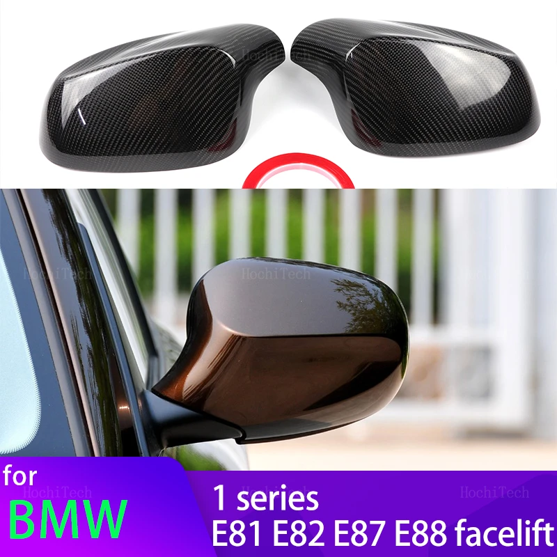 

Real Carbon Fiber Mirror Cover Side Mirror Cap Cover Shell For BMW 1er E81 E82 E87 E88 116i 116d 118i 118d 120 130i LCI Facelift