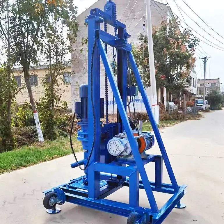 

Индивидуальная гидравлическая электрическая буровая установка для водяных скважин на 100 м, портативная мини-ручная буровая машина для продажи