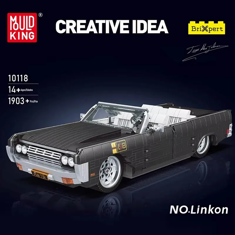 قالب King 10118 سيارة تقنية عتيقة بنة كونتيننتال سبورت سباق السيارات لعبة تجميع الطوب مجموعة نموذج هدايا عيد الميلاد #2