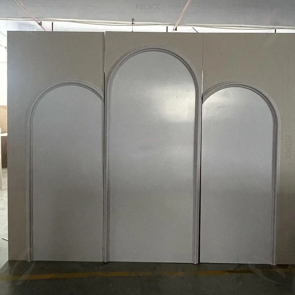

Fancy Acrylic Background Wall for Events Arc Arch Backdrop Stand for Wedding Stage Party Events Decorative White Background