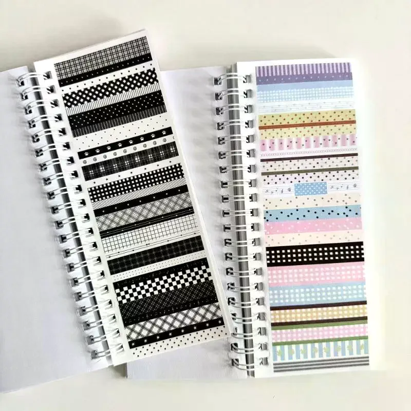 40 Sheets Strip Sticker Book Simple INS Style Pull Line Sticker DIY Scrapbooking Decorative Base Material Stickers