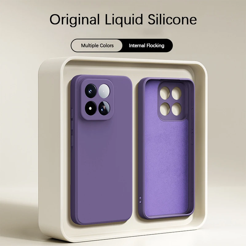 Candy Handyhülle für Xiaomi 17 17T 15 15S 15T 14 14T Pro Max Ultra Lite 5G Luxuriöse Flüssigsilikon Weiche Original-Schutzhülle Rückseite