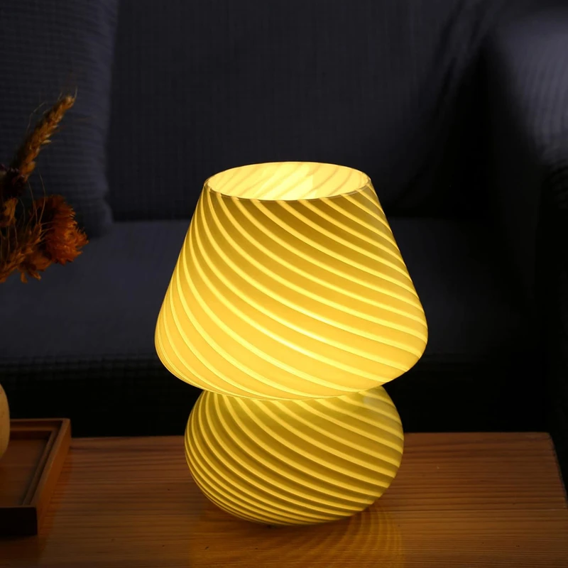 Yellow Peanut Table Lamp Vanity Light Eye Protection Modern Minimalist Decoration Lighting Bedside Lamps for Bedroom Touch Light