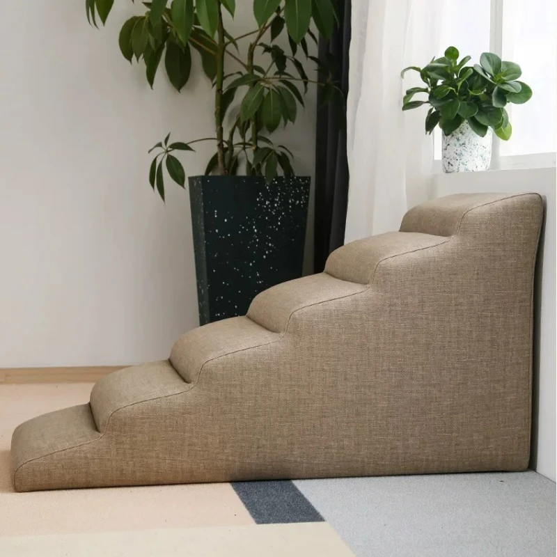 

Лестница-трап для собак на кровать: нескользящая, 4-ступенчатая, для пожилых и маленьких собак, для легкого доступа к высокой кровати