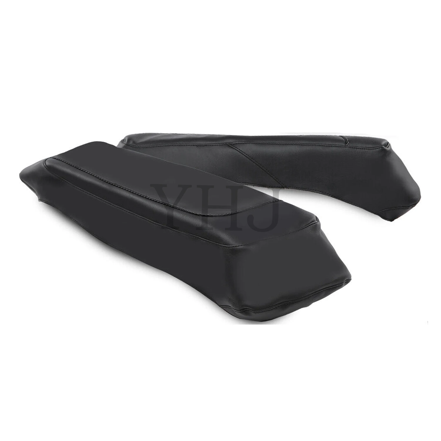 

Black Saddlebag Speaker Lid Leather Waterproof Covers For Harley Motorcycle Touring Electra Glide Road King 1993-2013