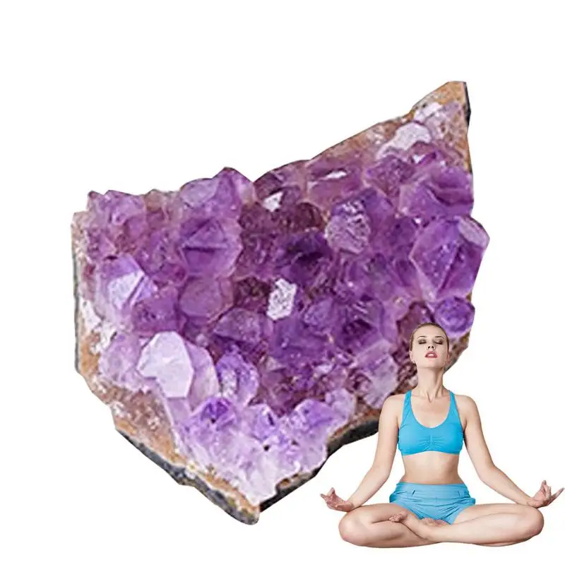 Natural Amethyst Ore Raw Stone Purple Crystals Cluster Druzy Geode Mineral Rock Healing Quartzs Point Energy Wand Crafts