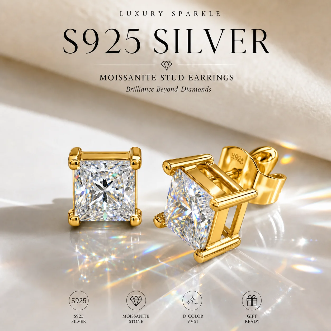 S925 Silber Marquise-Schliff 3EX Cut Zertifizierte 0,5-2,0ct Moissanit-Ohrringe Damen-Party-Schmuck Geschenke mit GRA-Zertifikat – Detail 10