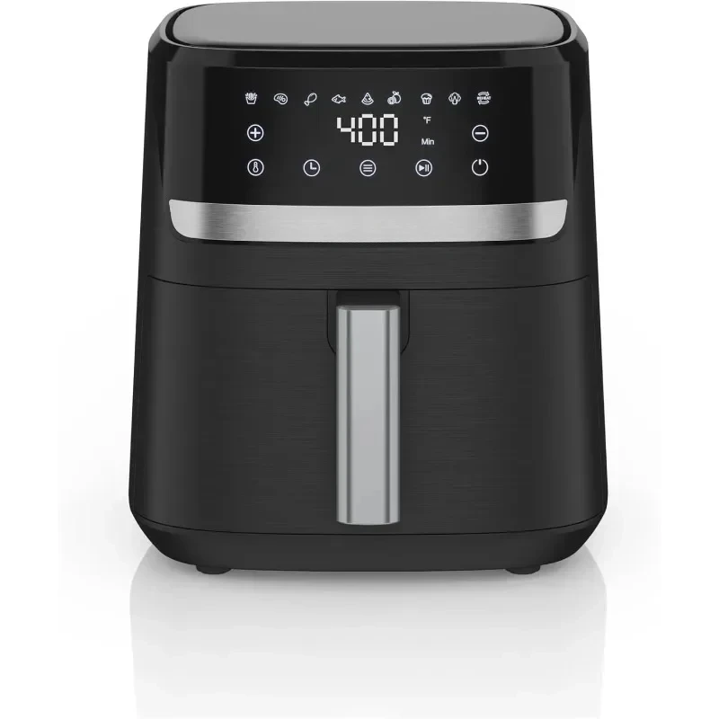 Purify 2 QT/4 QT/6QT Air Fryer, 60 minute timer & auto shut-off, LED touchscreen with 9 presets, 1000w/1300w/1500w up to 400 F