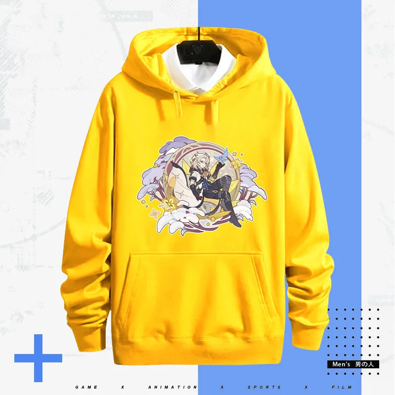 Hoodie unissex Anime Genshin Impact, moletom estético masculino Eula, roupas vintage, pulôver casual