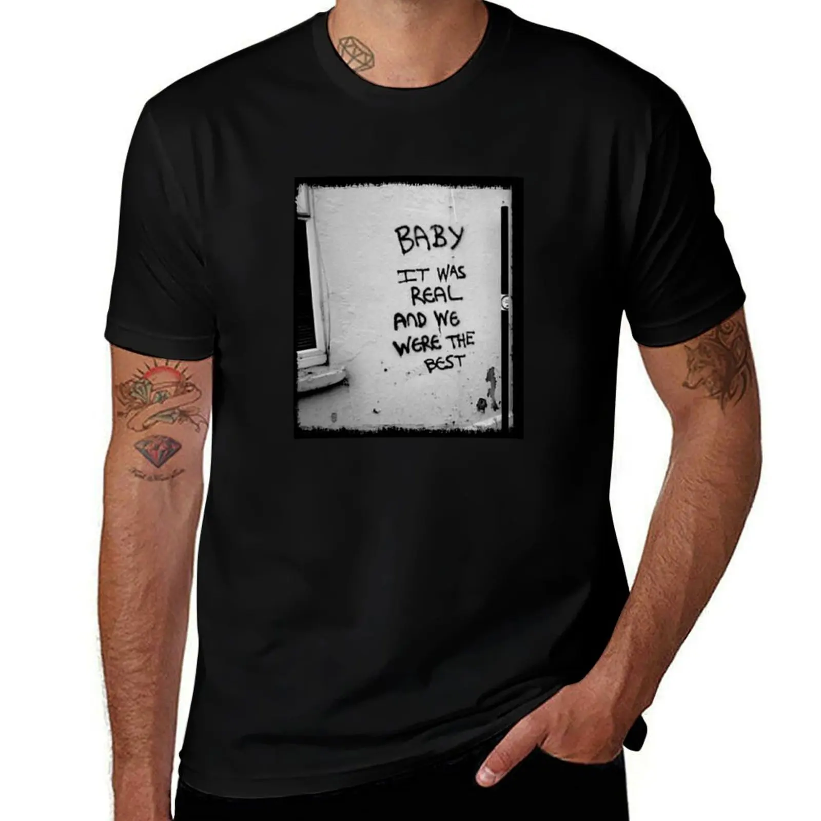 

Baby It Was Real and We Were the Best T-Shirt boys animal print baggy shirts funny shirt cotton mens vintage t shirts