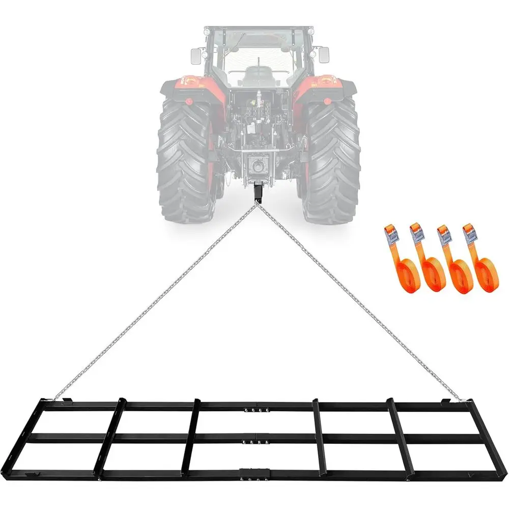 

Сверхмощная гаровина для квадроциклов/UTV/тракторов — регулируемый вес, буксирный при гравийных грабли с цепями, выравнивателем подъездной дороги и песком почвы