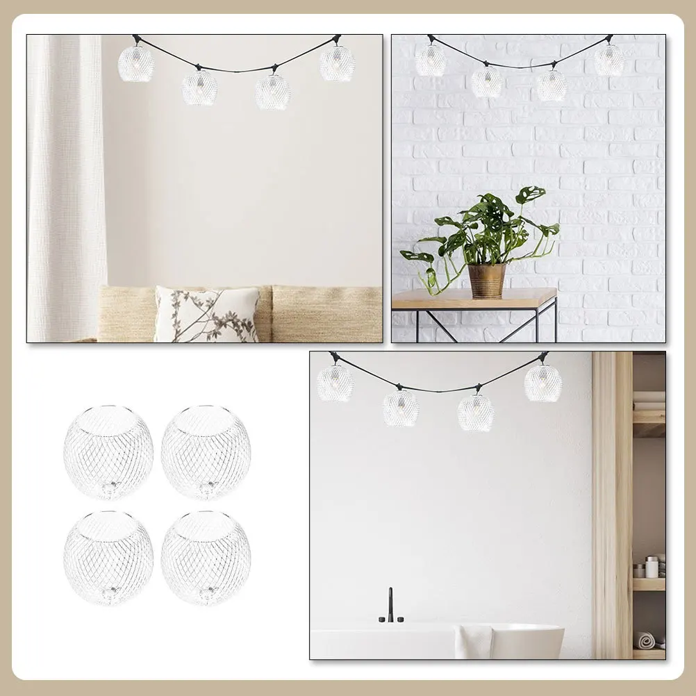 

4Pcs Retro Industrial Metal Lampshade Sturdy Chic Light Accessory for Indoor Ceiling Aisle Ceiling Lamp Shade Aisle Light Shade