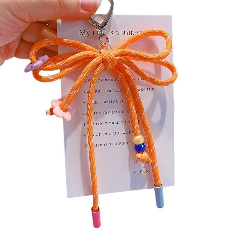 Porte-clés en ULtressée en nylon coloré, pendentif de mode de personnalité, fleur de conception créative