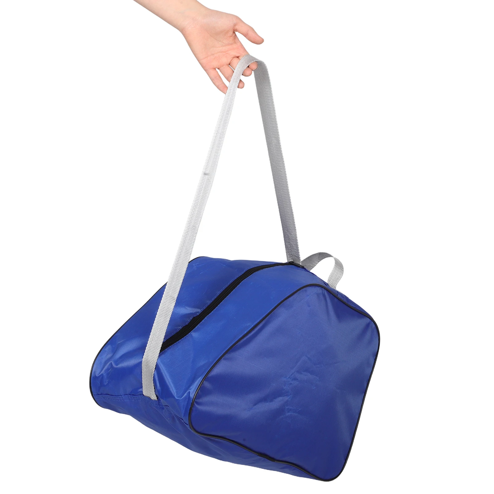 Bolsa de patín portátil azul, correa de hombro ajustable, patines en línea de hielo, diseño multifuncional, tela Oxford duradera y elegante