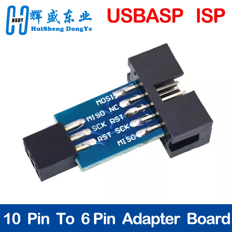 Преобразователь 10-6 контактов в стандартную 10-контактную на 6-контактную плату адаптера для ATMEL STK500 AVRISP USBASP ISP преобразователь интерфейса AVR