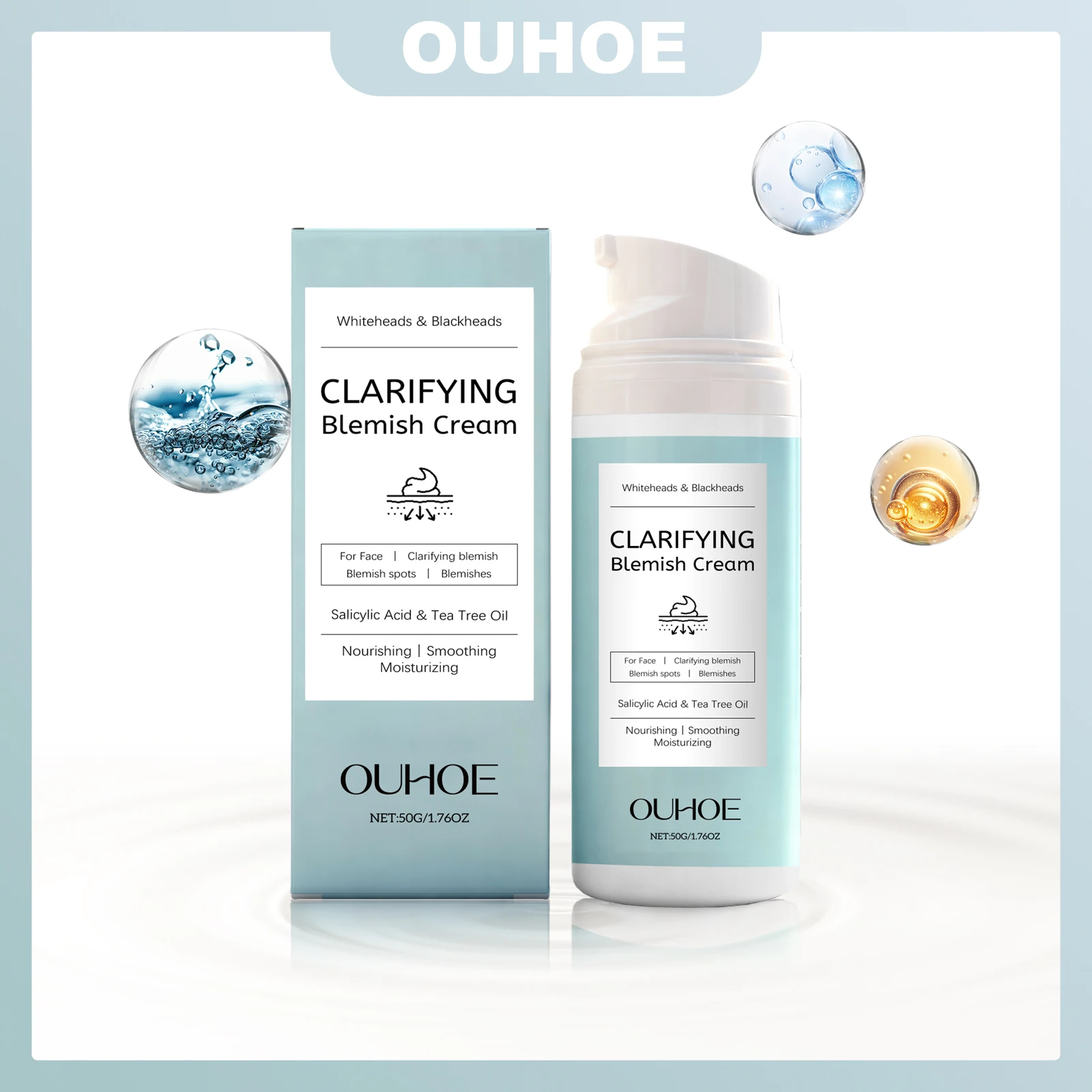 كريم تنقية العيب من OUHOE، كريم تنظيف المسام، التحكم في الزيوت، العناية بالترطيب، خفيف الوزن وغير دهني، مناسب للبشرة المعرضة لحب الشباب #1