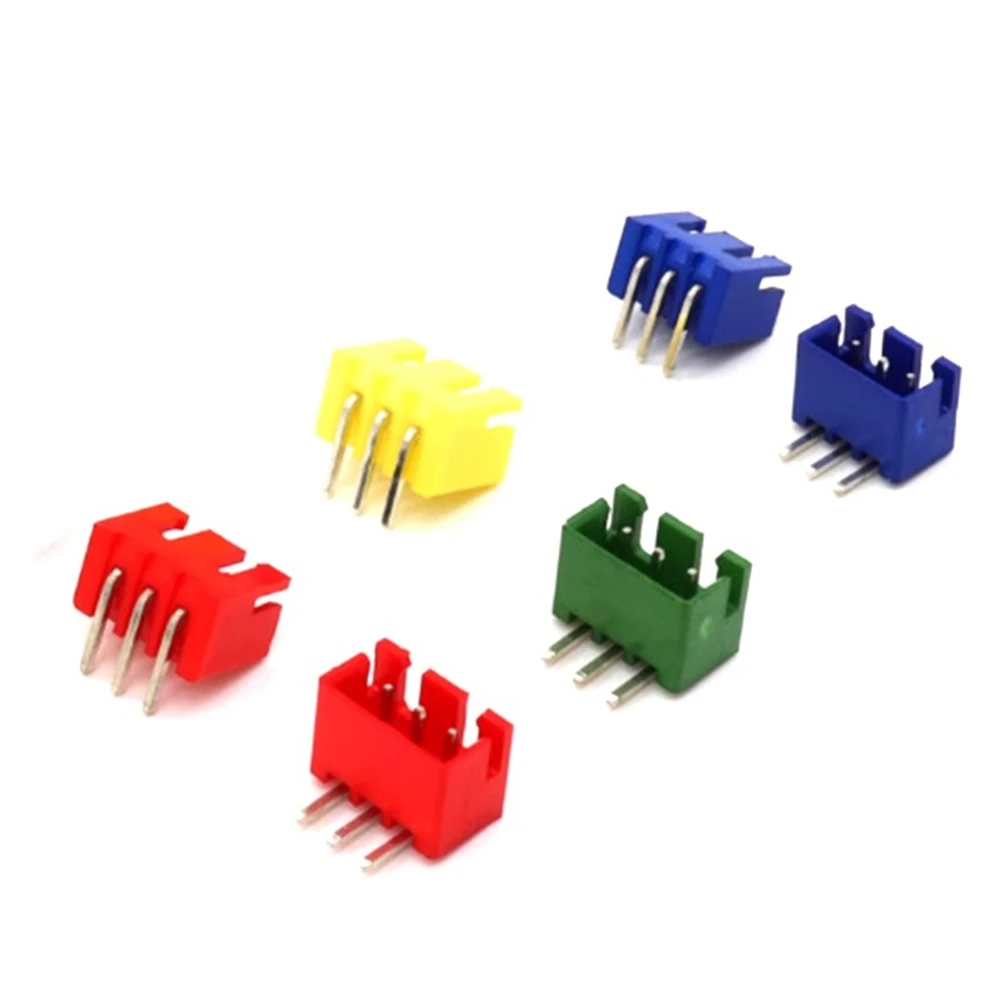 50PCS XH2.54 Connector 2.54MM Housing Color Rubber Shell Straight Pin Curved Pin 2P 3P 4P 5P TJC3 Connector Color Plug