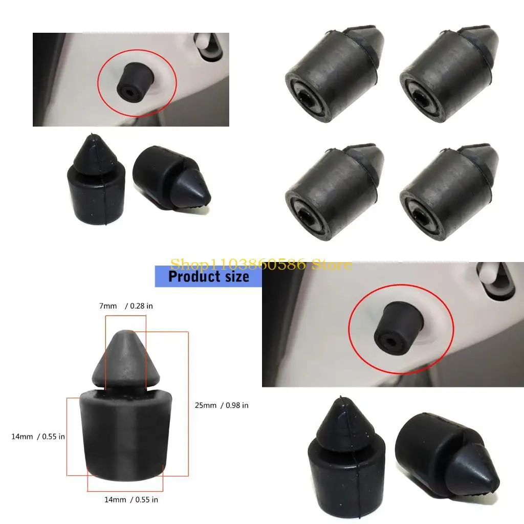 

242A 4 шт., защитные ограждения высокой плотности, шумоподавительные резиновые дверные бамперы, предотвращающие повреждение для