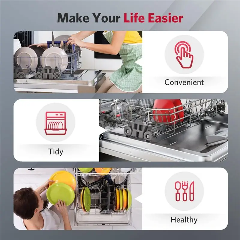 Essential Top 4PCS W10195416 Dishwasher Wheels Lower Rack For Kitchenaid Whirlpool Maytag Kenmore Dish Rack Replacement Parts view 5