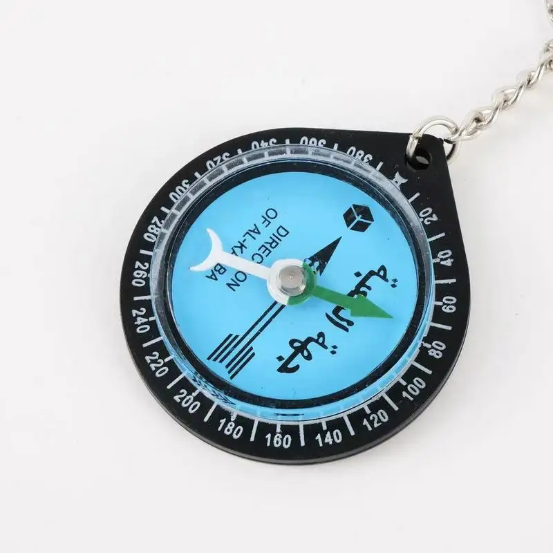 Muslim Qibla Compass Portable Outdoor Compasses For Hiking Direction Eid Pray Keychain Decor For Camping Mountaineering Hiking view 5