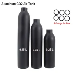 Empty 0.45/0.35/0.25L Aluminum CO2 Air Tank Safety explosion-proof High Pressure Paintball Bottle Filling Tank Cylinder M18*1.5