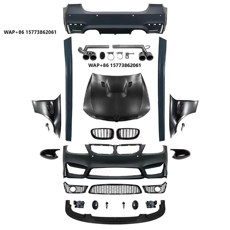 

2005-2008 for Bmer 3 Series E90 Pre-Facelift M4 Large Surround Kit with New Front Bumper Rear Bumper Side Skirts Grille