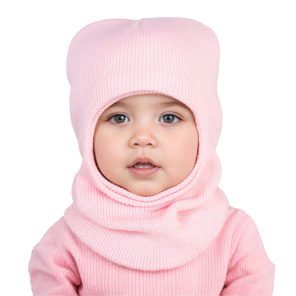 

Baby Winter Beanie Knitted Hat Cozy Warm Pullover Cap Solid Color Children Kids Clothing for Autumn Season