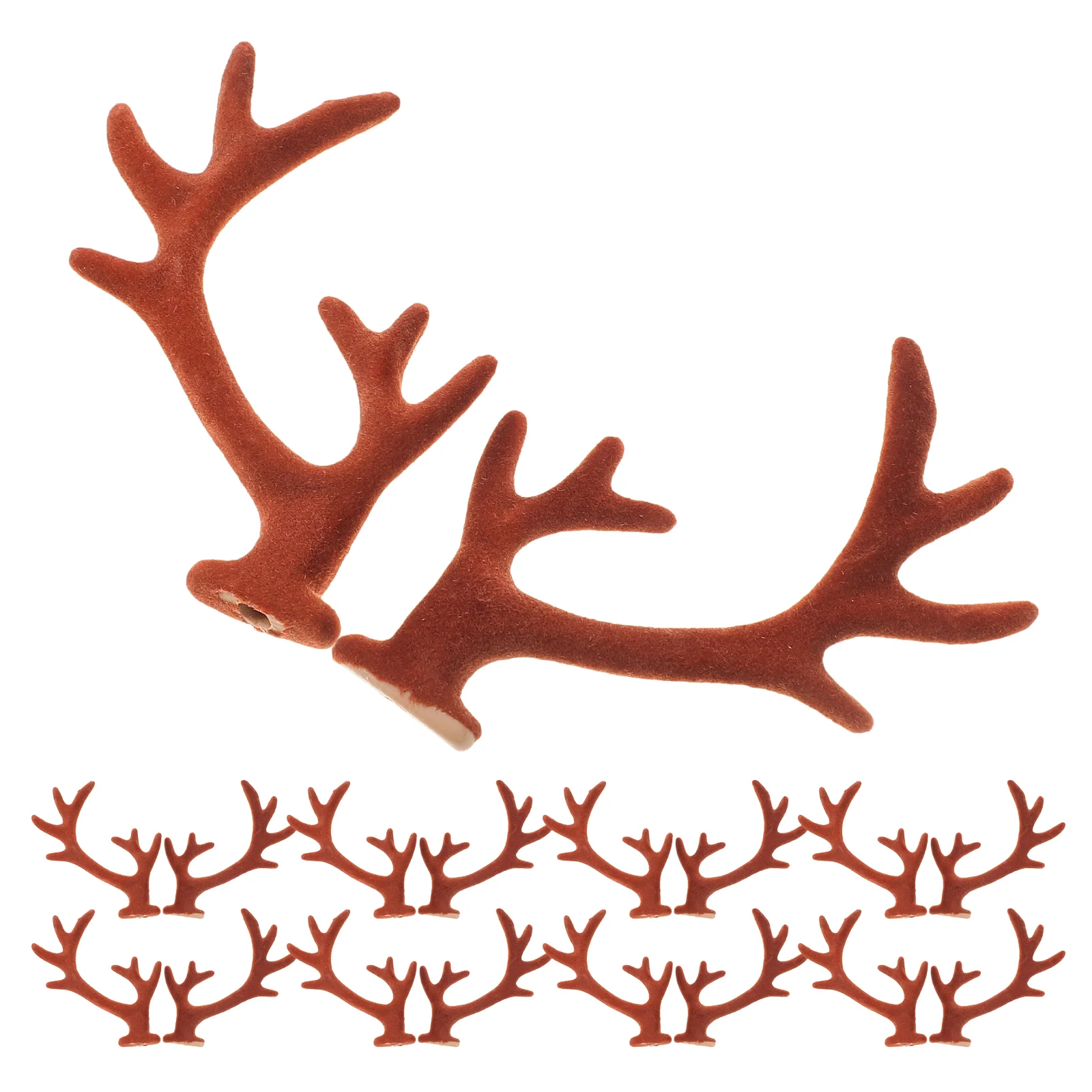 20 Pcs Hair Volume Clip Antler Headband Deer Antlers Adult Christmas Accessories Decorations DIY Coffee Women