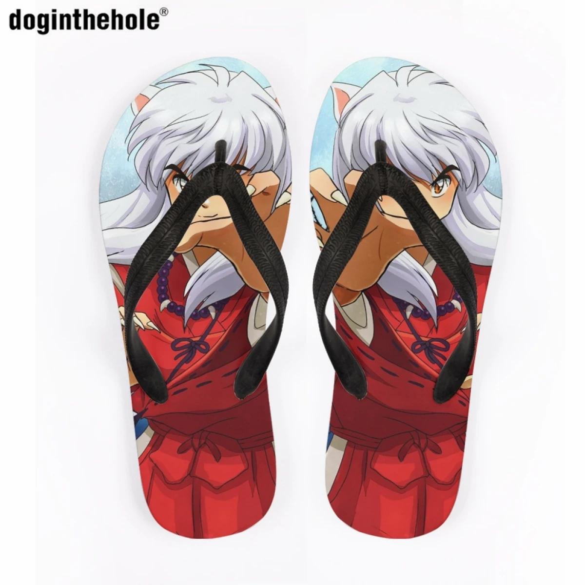 Doginthehole Women Slippers New Hot Inuyasha Design Japan Anime Flip Flops for Men Outdoor Beach Sandals Slip On Wading Shoes