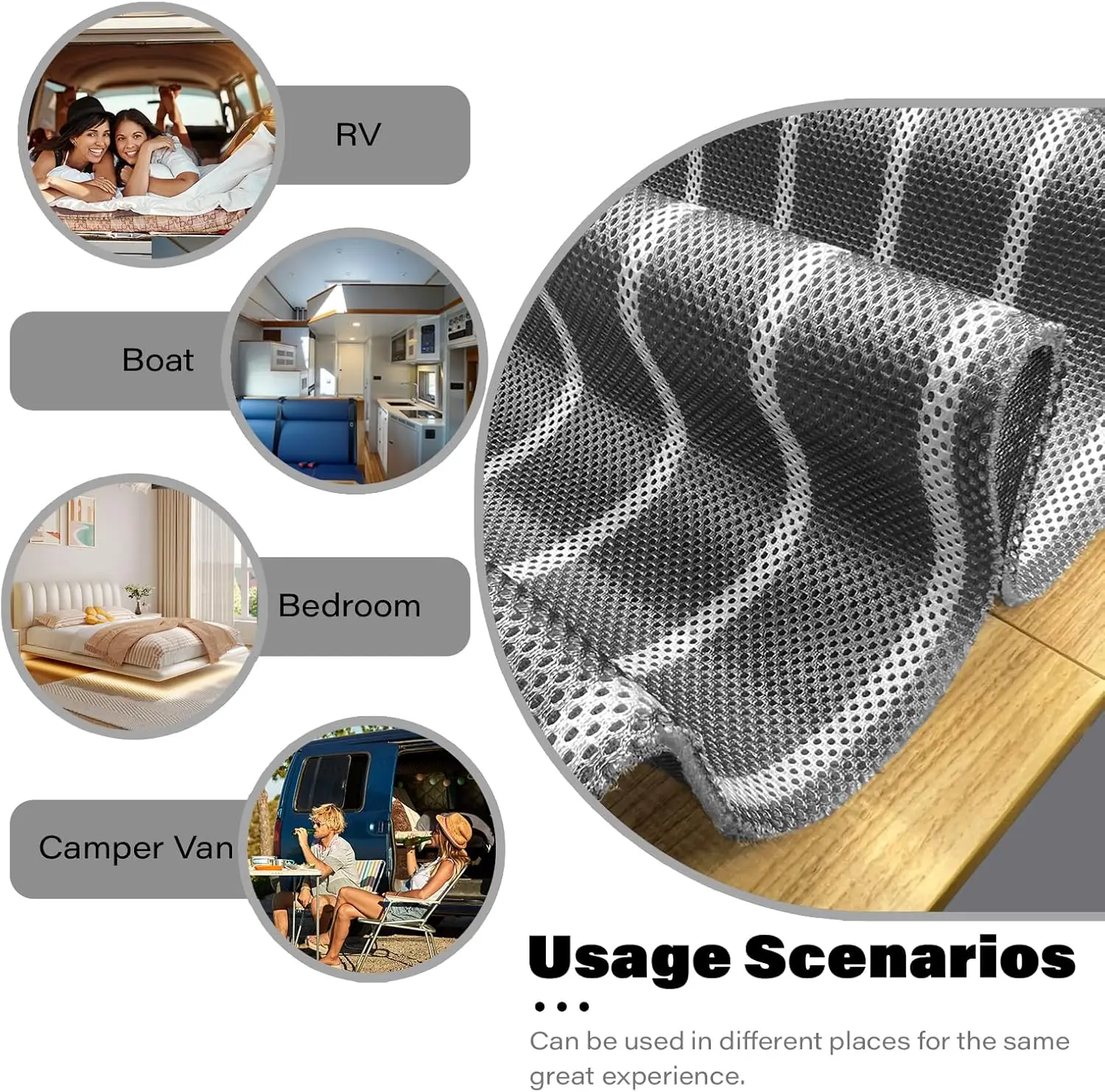 Sob o colchão Underlay com Meshfiber respirável, Cuttable sob o colchão, Ventilação Arch-Flow