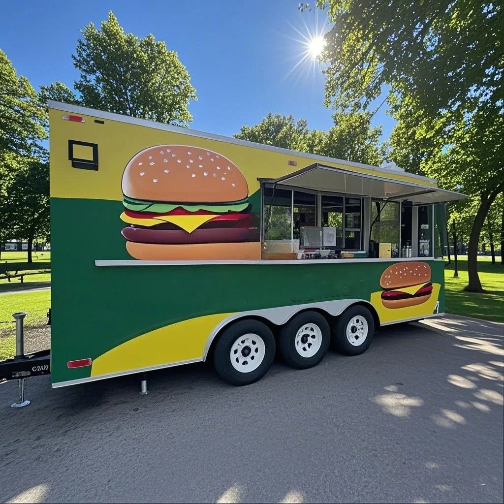 New Design Movable Kitchen For Fast Food Trailer Concession Food Trailers Fully Equipped Kitchen