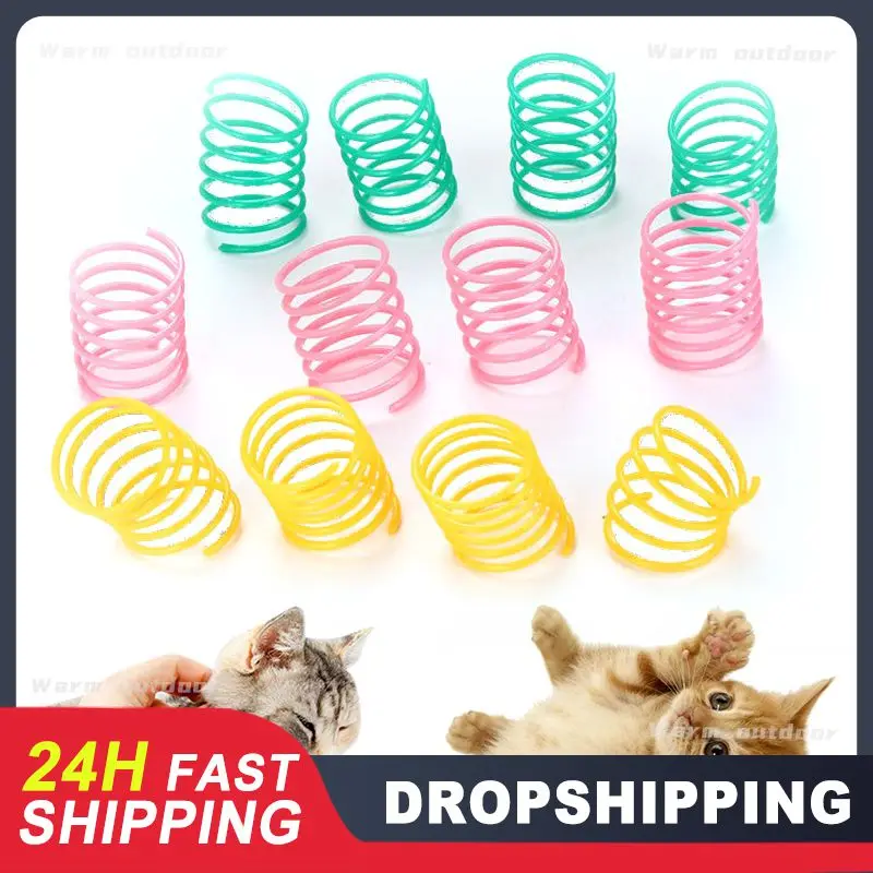 Pet Toy Vibrant Colors Wide And Durable Colorful Springs Promotes Bonding Interactive Cat Toys Playful Pet Accessory Kitten Toys