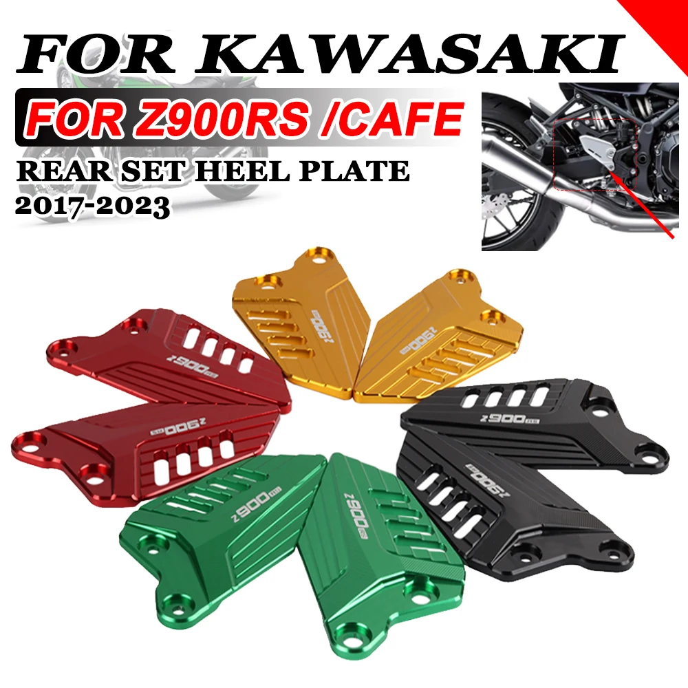 

Motorcycle FootPeg Footrest Rear Set Heel Plates Guard Protector For Kawasaki Z900RS Z900 RS Z 900RS 2017- 2022 2021 Accessories