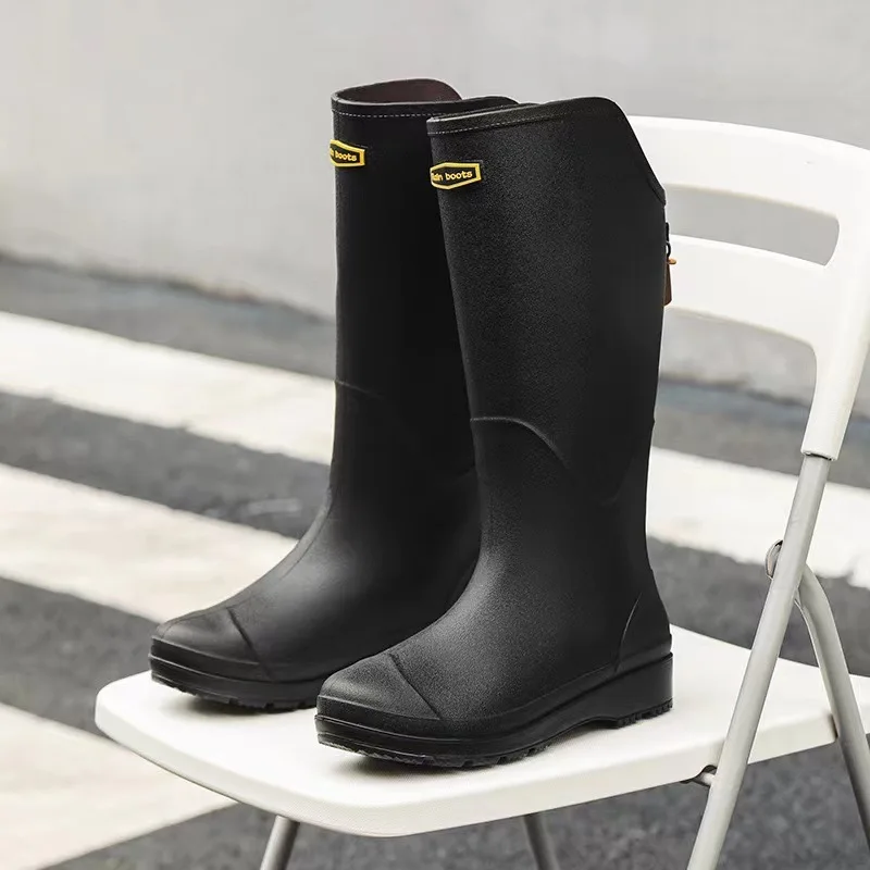 New Rain Boots High-top Same Style for Men and Women Waterproof Shoes Long Boots Rubber Shoes Lightweight Non-slip Overshoes