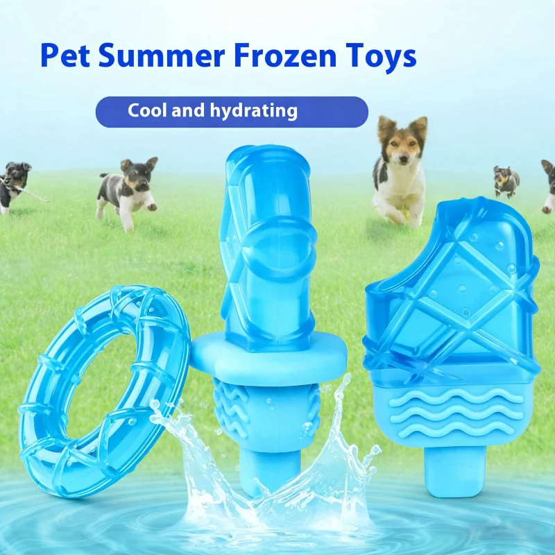 Langlebiges, kaubeständiges, mit Wasser gefülltes, gefrorenes Hundespielzeug zur Sommerkühlung für mittelgroße und große Hunde – Universelles Haustierzubehör
