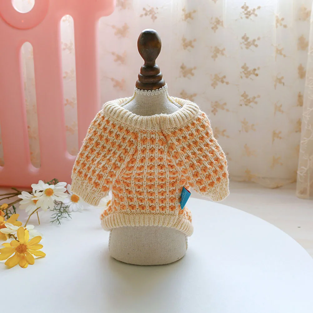 

Pet Warm Clothes Adorable Dog Sweater Small Puppy Knit Winter Stylish Cool Long Use Cozy Outdoor Activity Polyester Material Dog