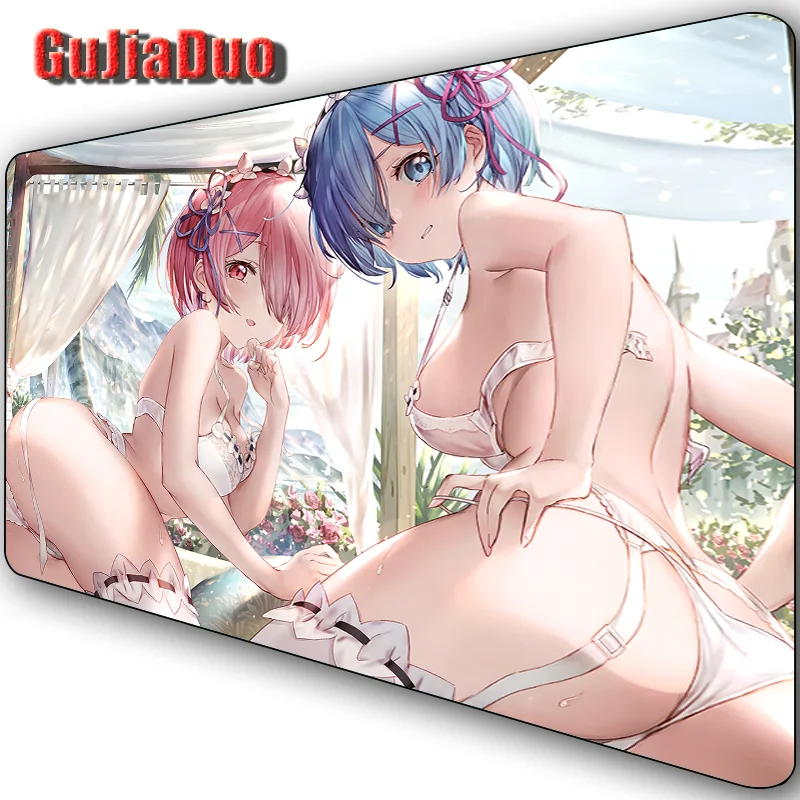 

80x40 Extra Large Rem Anime Mouse Pad Gamer Computer Table Desk Mat Gaming Hoom Accessories Kawaii Mange Mousepad Pc Cushion Rug