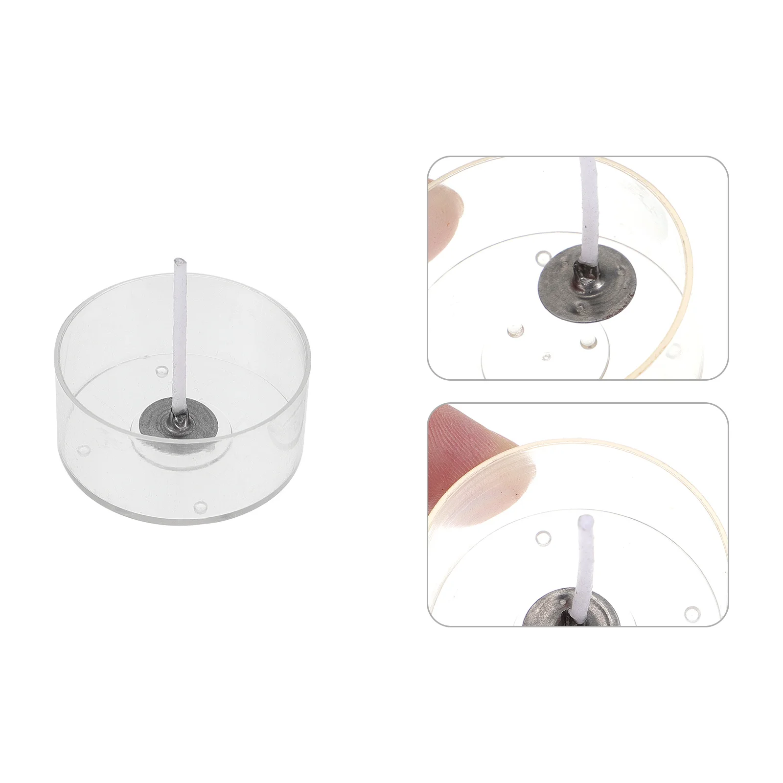 

1 Set Diy Making Kit With Round Clear Plastic Tealight Cups Holder Cotton Wick Tools For Valentine Wedding Christmas